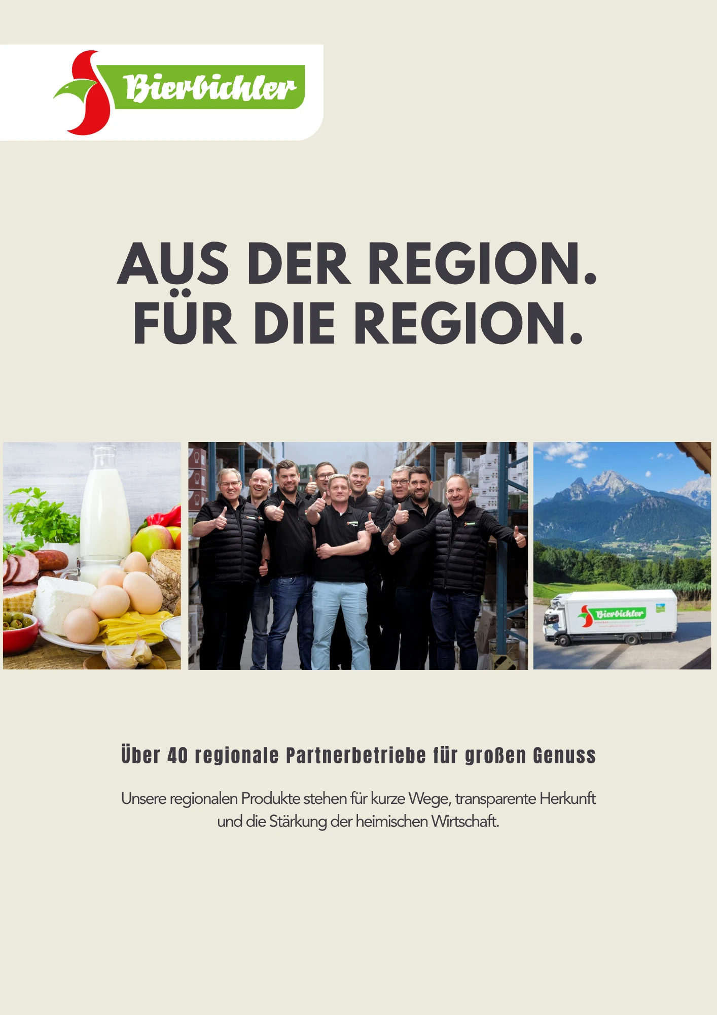 Bierbichler Rosenheim präsentiert regionale Produkte von über 40 Partnerbetrieben aus Oberbayern und dem Alpenraum.